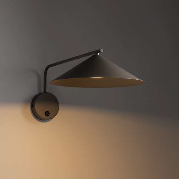 Wandleuchte schwenkbar Braun Schalter T:56 cm GX53