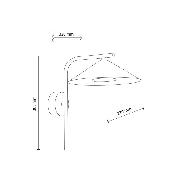 Dekorative Wandlampe Kaschmir Metall H:30,5 cm GX53