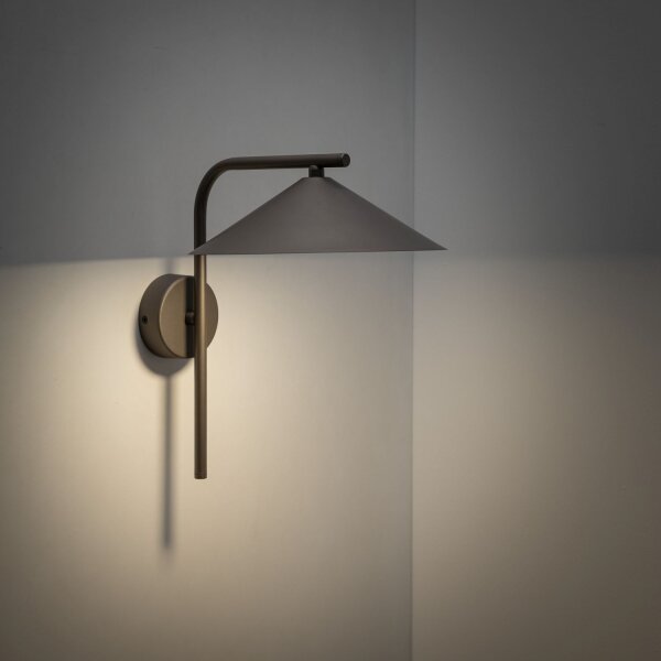 Stilvolle Wandlampe Braun Metall H:30,5 cm GX53 Modern