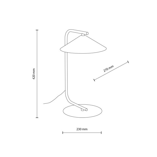 Tischlampe Kaschmir Metall stilvoll H:42 cm GX53 Modern