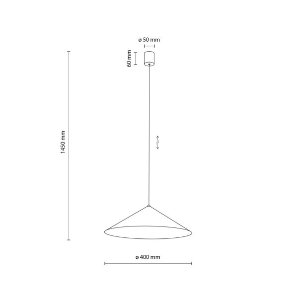 Pendelleuchte rund Metall Kaschmir Ø40 cm GX53 Modern