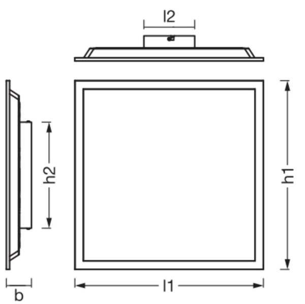 LED Deckenleuchte Weiß Metall 3000K B:44,5cm OSRAM