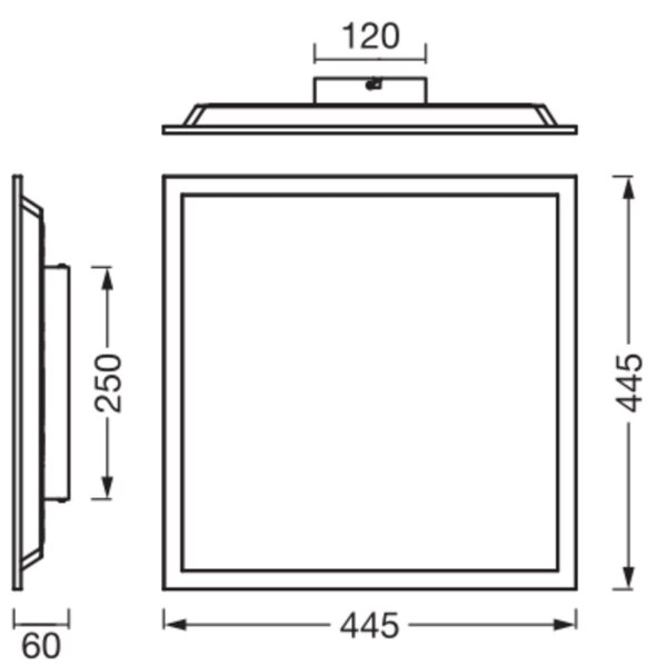 LED Deckenleuchte Weiß Metall 3000K B:44,5cm OSRAM