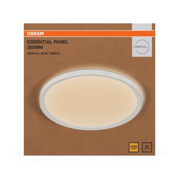 LED Deckenleuchte Weiß Metall 3000K B:29,3cm rund OSRAM