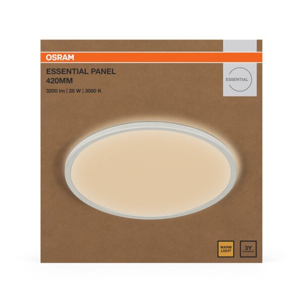 LED Deckenlampe Weiß Metall 3000 K rund B:42cm OSRAM
