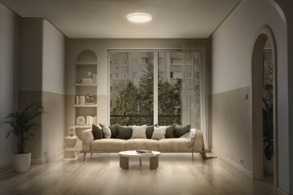 LED Deckenlampe Weiß Metall 3000 K rund B:42cm OSRAM