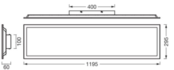 LED Deckenleuchte Weiß Metall 4000K L:120cm OSRAM