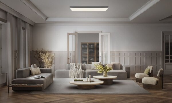 LED Deckenleuchte Weiß Metall 4000K L:100cm OSRAM
