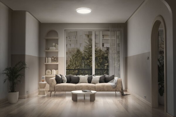 LED Deckenleuchte rund Weiß Metall 4000K B:29,3cm OSRAM