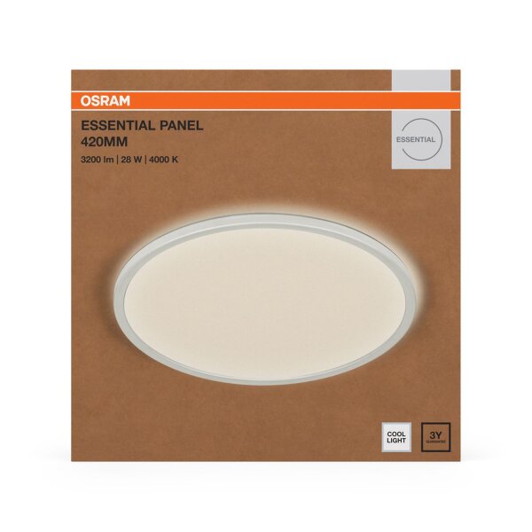 LED Deckenlampe Weiß Metall 4000 K rund B:42cm OSRAM