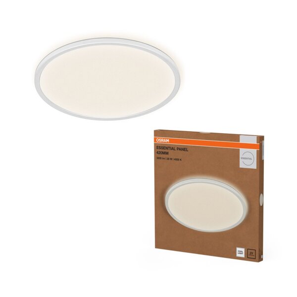 LED Deckenlampe Weiß Metall 4000 K rund B:42cm OSRAM