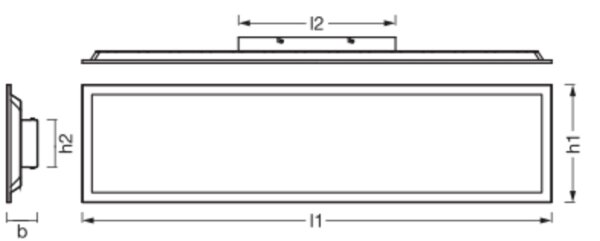 LED Deckenleuchte Weiß Metall 3000K L:100cm OSRAM