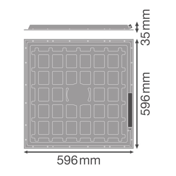 LED Wandleuchte Weiß Aluminium 4000K B:59,6cm OSRAM