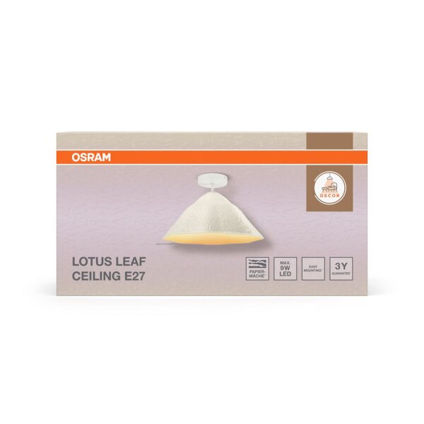 Deckenleuchte Pappmaché E27 Ø39,6 cm modern OSRAM
