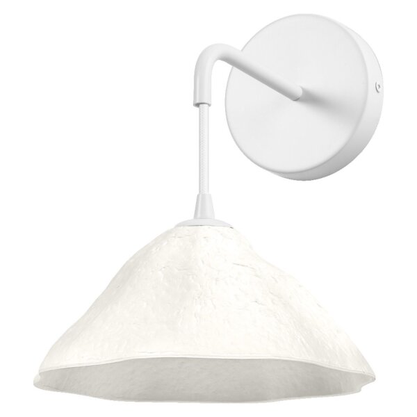 Wandlampe Weiß Pappmaché E14 B:21,9 cm modern OSRAM