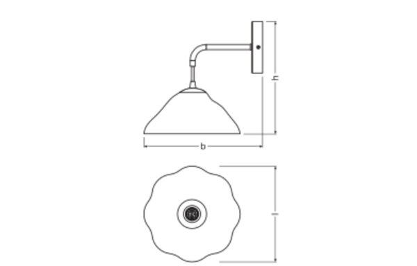Wandlampe Weiß Pappmaché E14 B:21,9 cm modern OSRAM