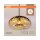 Pendelleuchte Gold Stahl Glas E27 Ø28 cm blendarm OSRAM
