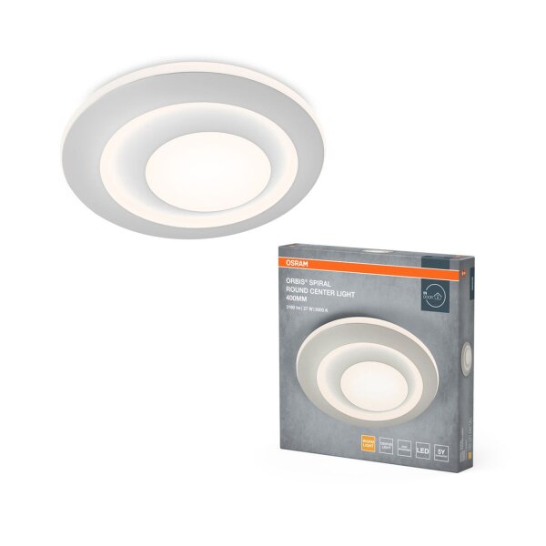 LED Deckenlampe Weiß Metall 3000K rund L:40cm OSRAM