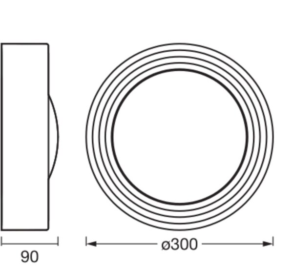 LED Deckenleuchte Click-DIM Braun Beton 3000K OSRAM