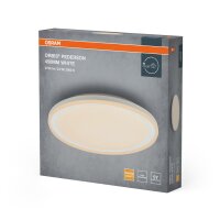 Runde LED Deckenlampe Weiß Metall 3000K L:45cm OSRAM