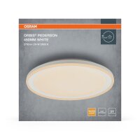 Runde LED Deckenlampe Weiß Metall 3000K L:45cm OSRAM