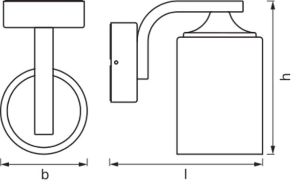 Wandleuchte Weiß Aluminium Glas IP43 E27 H:21 cm OSRAM