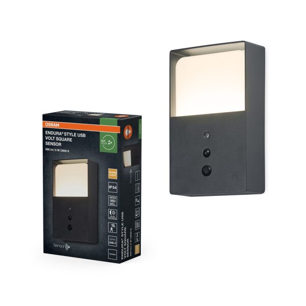 LED Akku Wandleuchte Sensor dimmbar 3000 K IP54 OSRAM