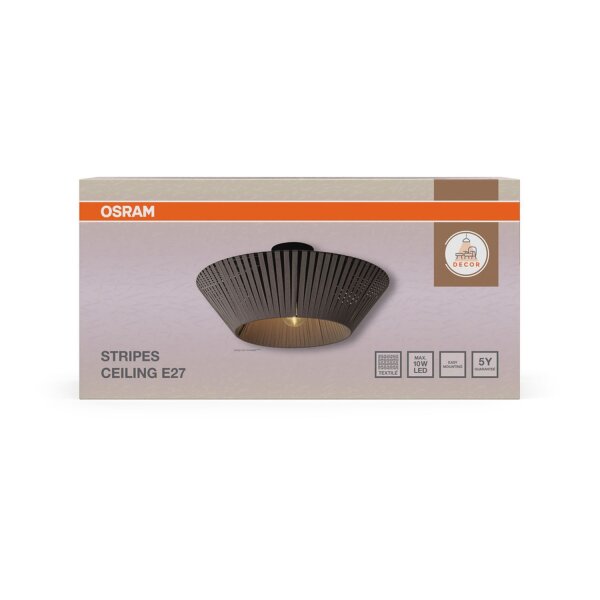 Deckenleuchte Dunkelgrau Stahl E27 Ø40,5 cm OSRAM