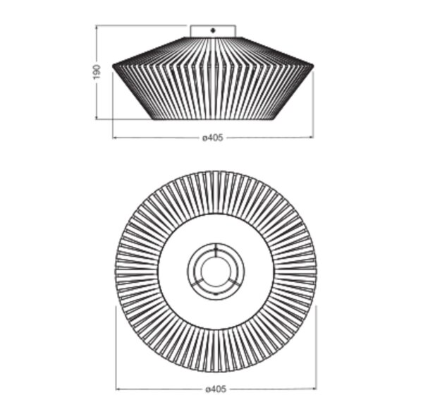 Deckenleuchte Dunkelgrau Stahl E27 Ø40,5 cm OSRAM