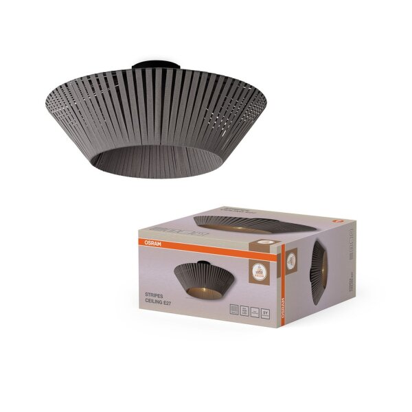 Deckenleuchte Dunkelgrau Stahl E27 Ø40,5 cm OSRAM