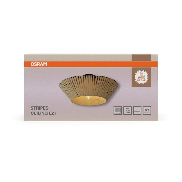 Deckenlampe Beige Stahl E27 Ø40,5 cm rund OSRAM