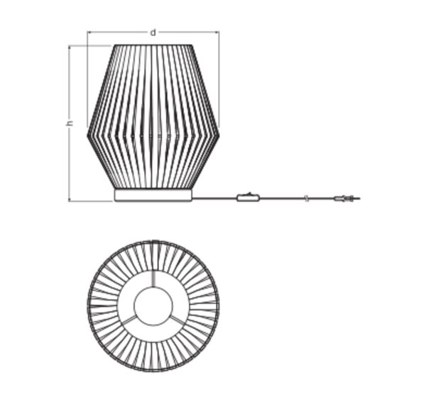 Tischleuchte Dunkelgrau Stahl E14 H:24,5 cm OSRAM