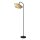 Stehlampe Schwarz Stahl Beige E27 H:164 cm OSRAM