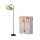 Stehlampe Schwarz Stahl Beige E27 H:164 cm OSRAM