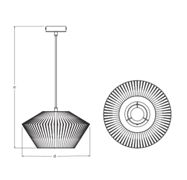 Pendelleuchte Schwarz Beige E27 Ø30,5 cm OSRAM
