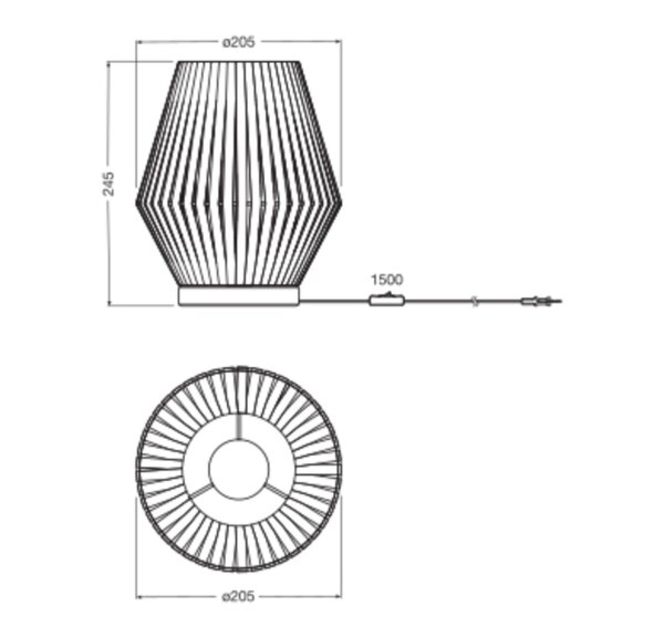 Tischleuchte Schwarz Stahl Beige E14 H:24,5 cm OSRAM