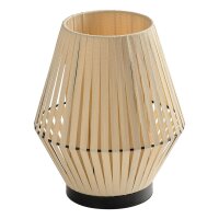 Tischleuchte Schwarz Stahl Beige E14 H:24,5 cm OSRAM