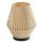 Tischleuchte Schwarz Stahl Beige E14 H:24,5 cm OSRAM