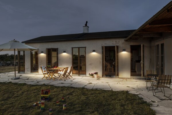LED Solar Wandlampe dimmbar 3000 K Metall IP54 OSRAM