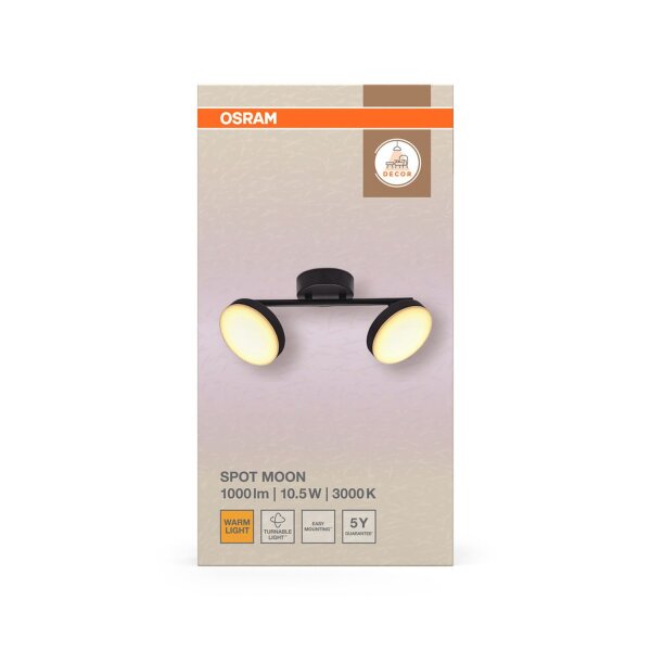 LED Deckenleuchte Schwarz verstellbar 3000 K OSRAM