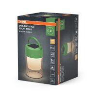 LED Solar Tischleuchte dimmbar Grün 3000 K IP44 OSRAM