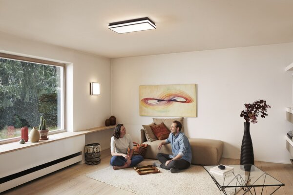 LED Deckenlampe dimmbar Smart+ TW Schwarz L:30cm OSRAM