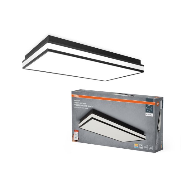 LED Deckenleuchte dimmbar Smart+ TW Schwarz 60 cm OSRAM