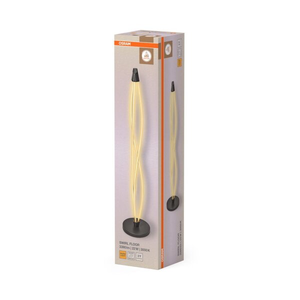 LED Stehlampe Dunkelgrau Metall 3000 K H:128cm OSRAM