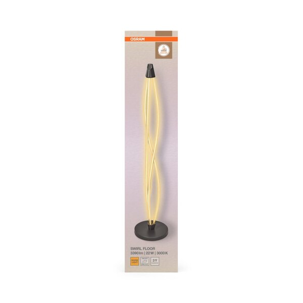 LED Stehlampe Dunkelgrau Metall 3000 K H:128cm OSRAM
