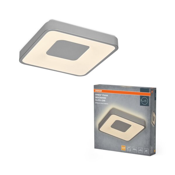 LED Deckenlampe Click-DIM Silber 3000K L:38cm OSRAM