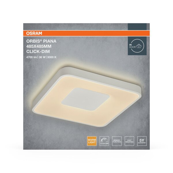 LED Deckenleuchte Click-DIM Weiß 3000K L:48,5cm OSRAM