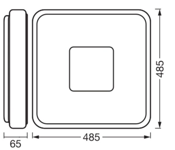 LED Deckenleuchte Click-DIM Weiß 3000K L:48,5cm OSRAM