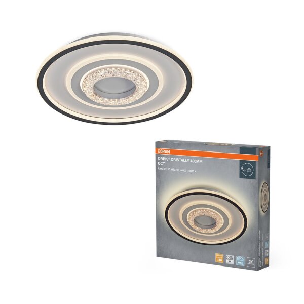LED Deckenleuchte Weiß Metall 2700-6000K Ø43cm OSRAM