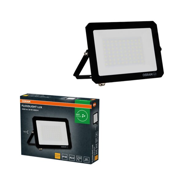 LED Außenstrahler schwenkbar Schwarz Alu IP65 OSRAM